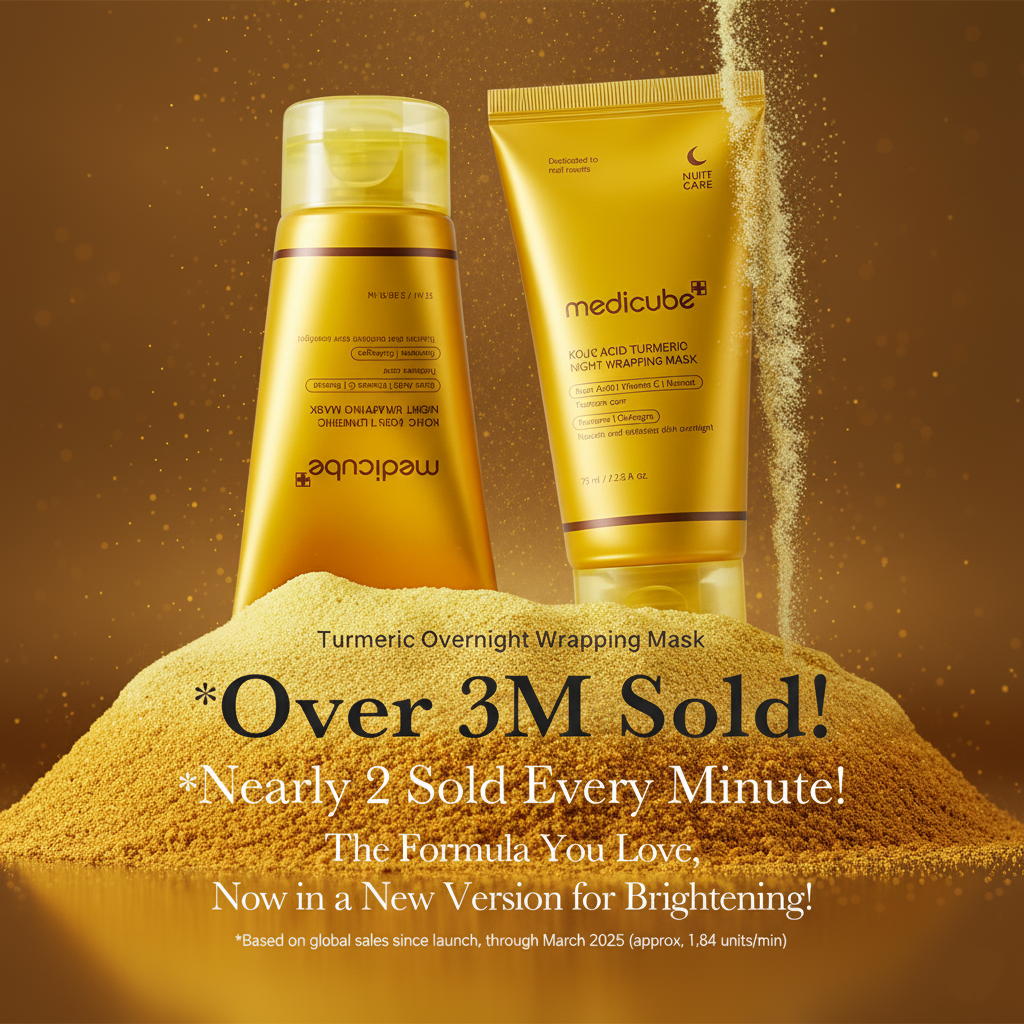 Medicube Kojic Acid Turmeric Overnight Wrapping Mask – Refines, Brightens, and Restores a Calm, Radiant Complexion