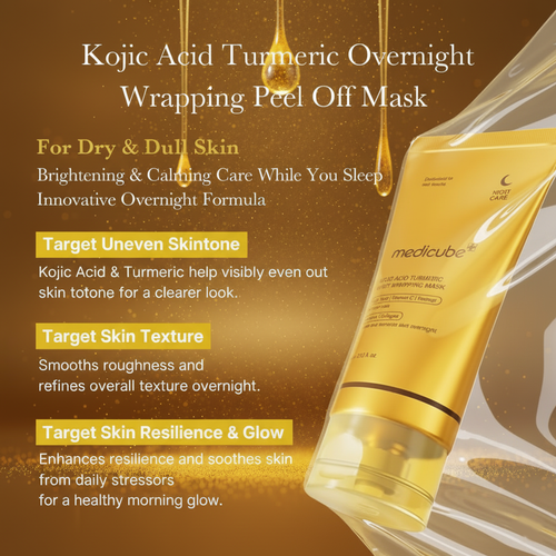 Medicube Kojic Acid Turmeric Overnight Wrapping Mask – Refines, Brightens, and Restores a Calm, Radiant Complexion
