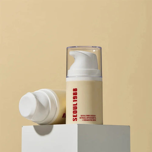 Seoul 1988 Retinal Liposome Face Cream,Snail Mucin Essence Rice Moisturizing Soothing Toner,Retinol Eye Serum,Korean Skincare