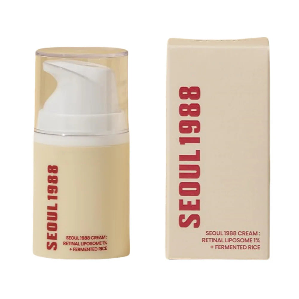 Seoul 1988 Retinal Liposome Face Cream,Snail Mucin Essence Rice Moisturizing Soothing Toner,Retinol Eye Serum,Korean Skincare