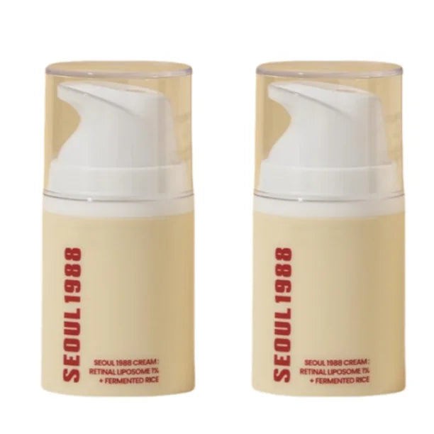 Seoul 1988 Retinal Liposome Face Cream,Snail Mucin Essence Rice Moisturizing Soothing Toner,Retinol Eye Serum,Korean Skincare